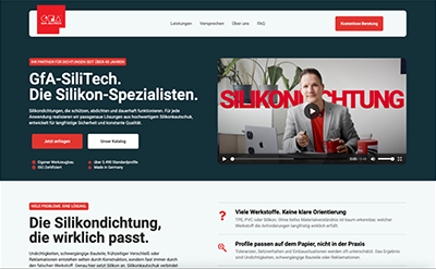 Screenshot neue SiliTech Webseite